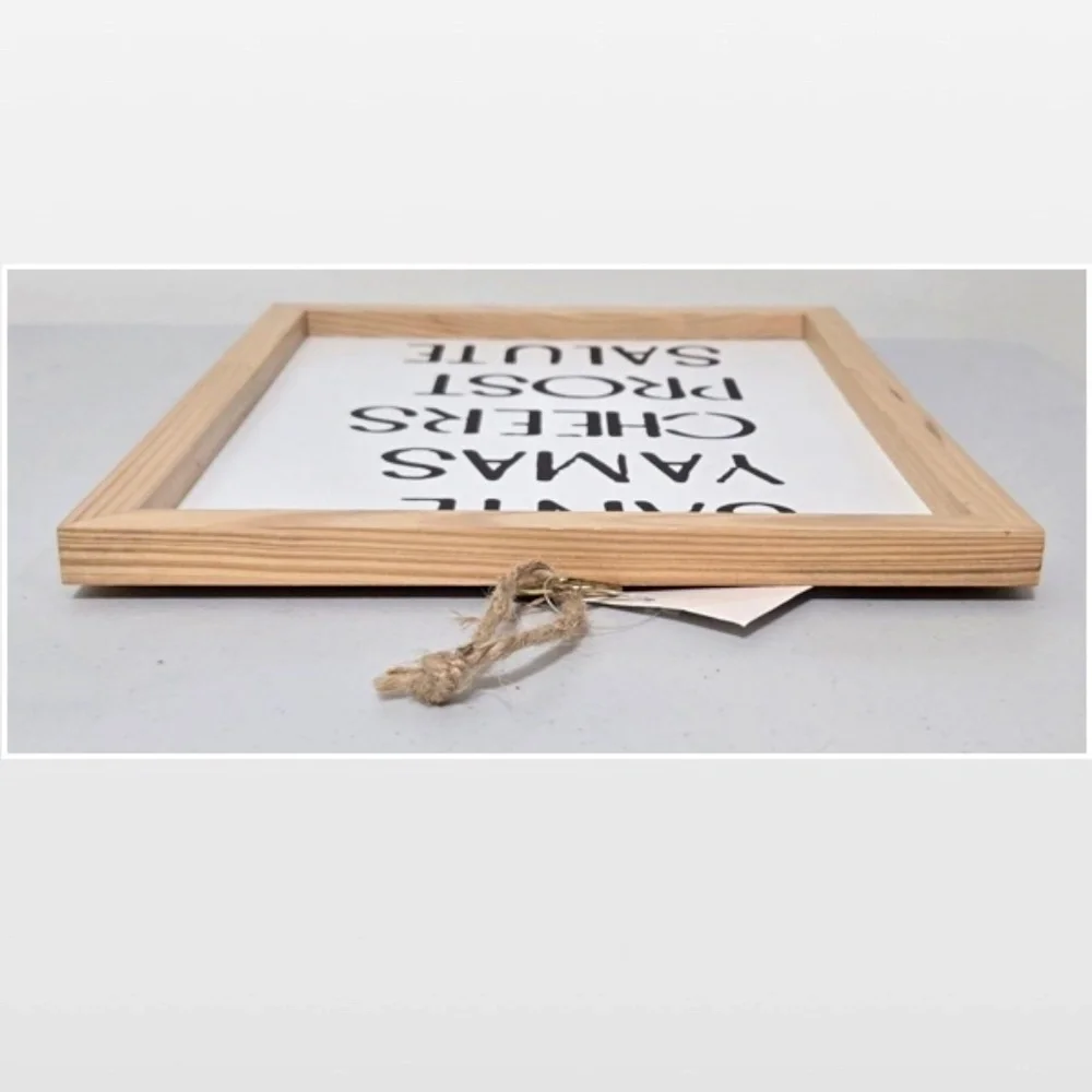 New Room & Retreat Cheers Wood Word Art Sign Wall Décor Bar Wine Theme